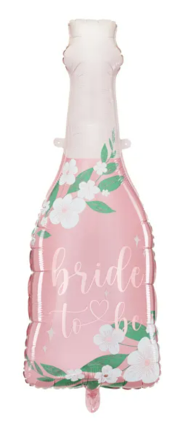 XXL Folienballon - Flasche: Bride to be - 36cm x 98 cm